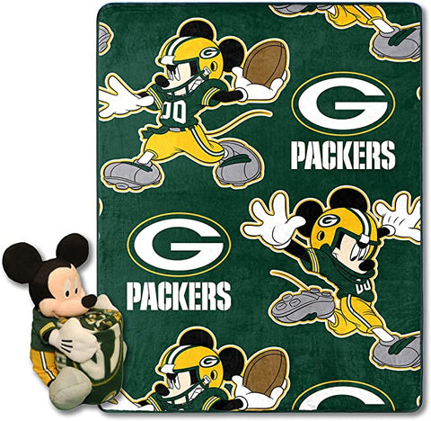 Green Bay Packers Mickey Mouse Hugger and Throw