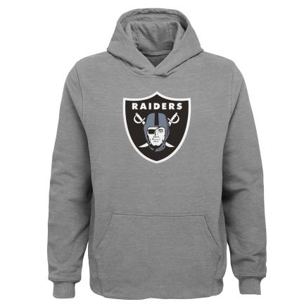 Las Vegas Raiders Boys Gray Primary Logo Hoody