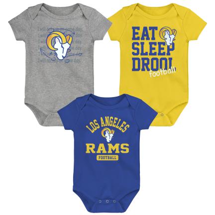 LA Rams 3 Pack Creeper Set