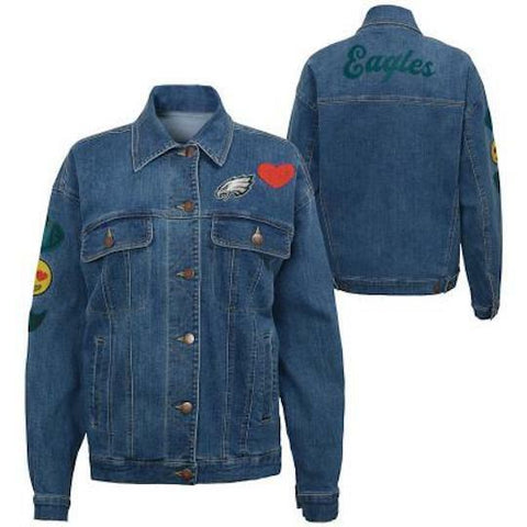 Outerstuff NFL Philadelphia Eagles Junior Girls Denim Jacket
