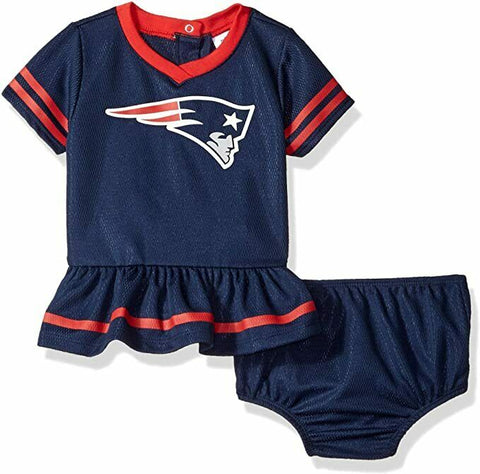 NFL New England Patriots Girls Dress and Diaper Cover