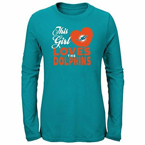 Outerstuff NFL Miami Dolphins Girls This Girl Loves Long Sleeve Shirt