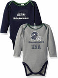 Gerber NFL Seattle Seahawks Boys 2 Pack Long Sleeve Creepers  3/6 Month