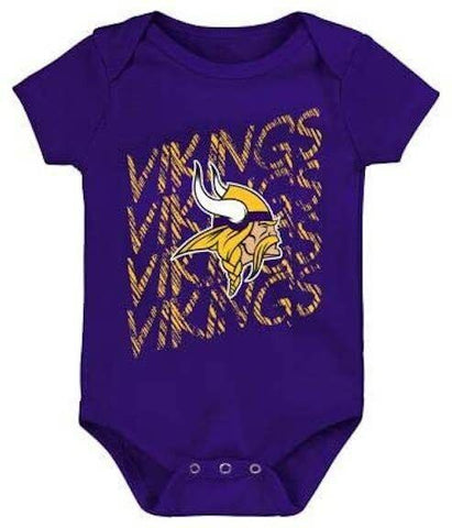 NFL Minnesota Vikings Infant Scribble Onsie 12 Month