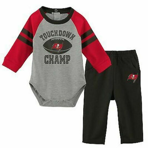 Outerstuff NFL Tampa Bay Buccaneers Touchdown Baby 2 Piece Creeper Set