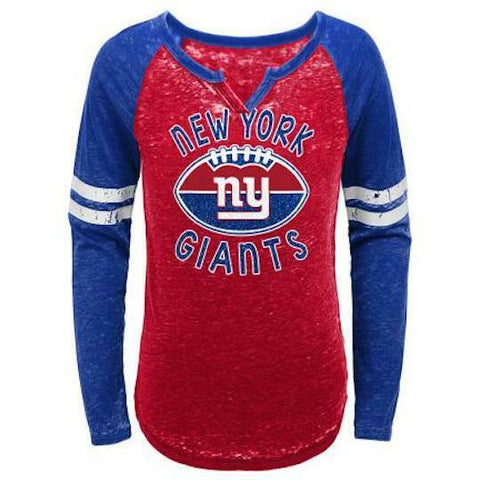 Outerstuff NFL New York Giants Junior Girls Long Sleeve Football Shirt