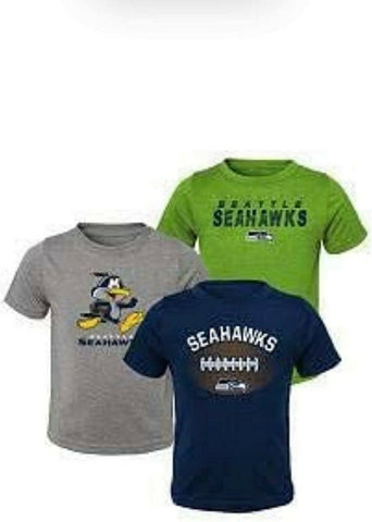 Toddler Boys NFL Seattle Seahawks 3 Pack Tee Shirts