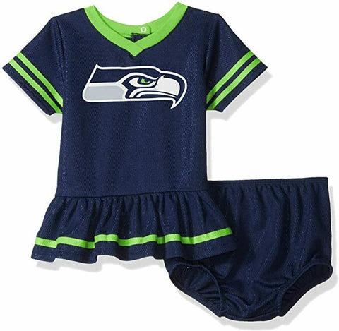 NFL Seattle Seahawks Girls Dress and Diaper Cover