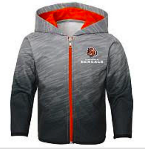 NFL Cincinnati Bengals Boys Toddler Full Zip Hoodie