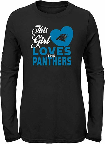 Outerstuff NFL Carolina Panthers Girls This Girl Loves Long Sleeve Shirt