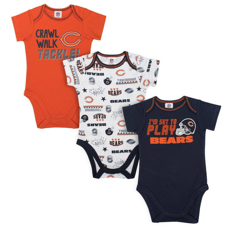 NFL Gerber Chicago Bears 3 Pack Baby Bodysuit