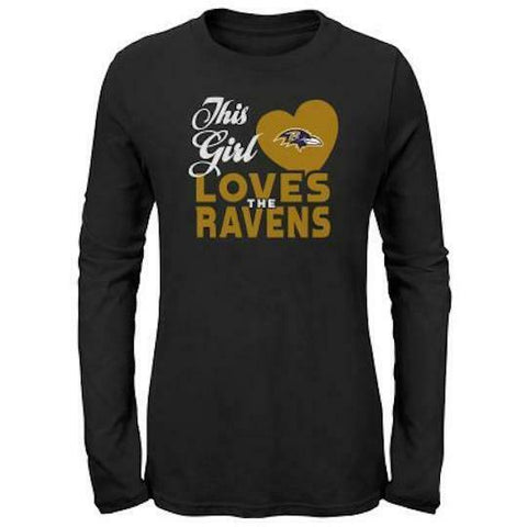 Outerstuff NFL Baltimore Ravens Girls This Girl Loves Long Sleeve Shirt
