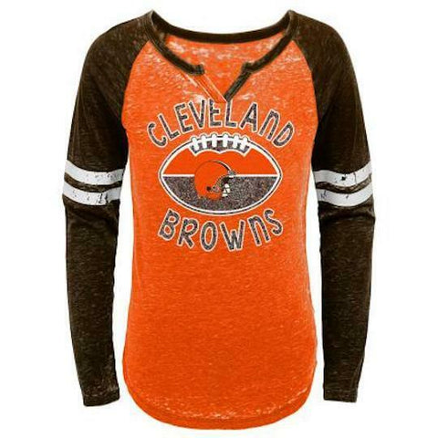 Outerstuff NFL Cleveland Browns Junior Girls Long Sleeve Football Shirt