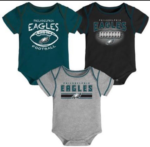 Outerstuff NFL Philadelphia Eagles 3 Pack Baby Bodysuit
