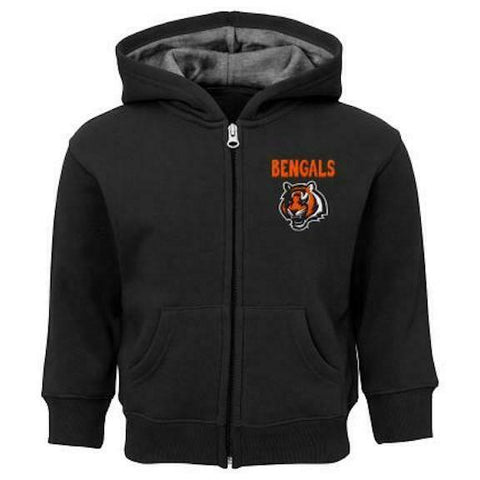 NFL Cincinnati Bengals Boys Toddler Full Zip Fleece Hoodie 3T-4T