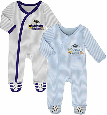 NFL Infant Sunday's Best Baltimore Ravens 2-Piece Coverall Pajamas Football