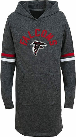 Outerstuff Atlanta Falcons Girls' Jump Off Long Sleeve Hooded Tunic
