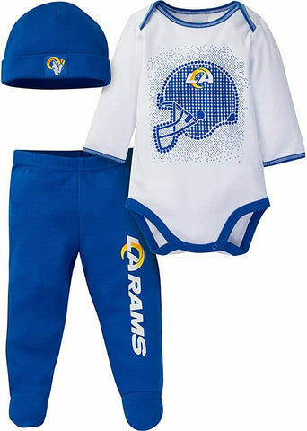Gerber NFL Los Angeles Rams Baby/Infant 3 Piece Set