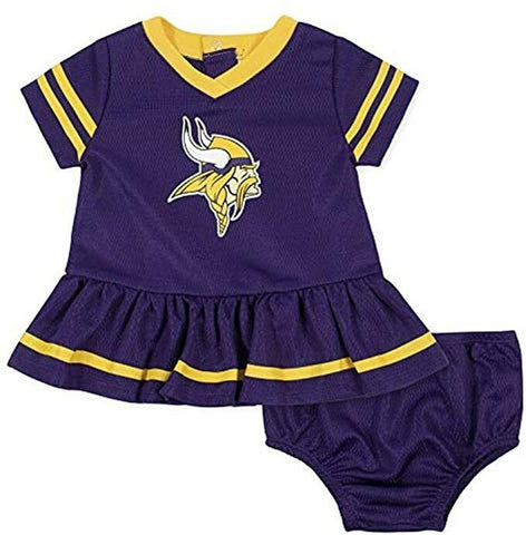 NFL Minnesota Vikings Girls Dress and Diaper Cover 0-3 Month