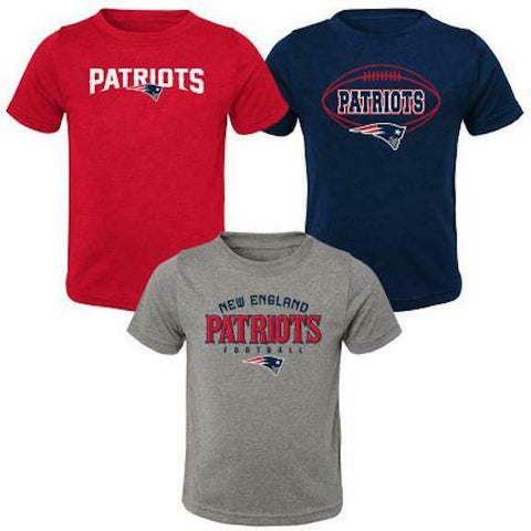 Toddler Boys NFL New England Patriots 3 Pack Tee Shirts