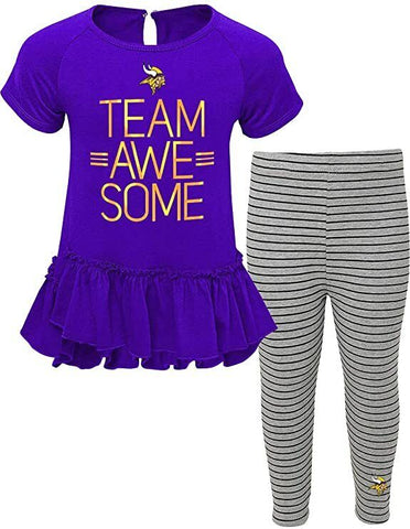 NFL Outerstuff Minnesota Vikings Girls Youth Awesome Dress and Leggings