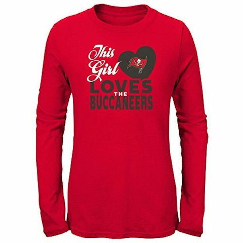 Outerstuff NFL Tampa Bay Buccaneers Girls This Girl Loves Long Sleeve Shirt