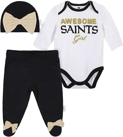 Gerber NFL New Orleans Saints Girls Infant 3 Piece Set