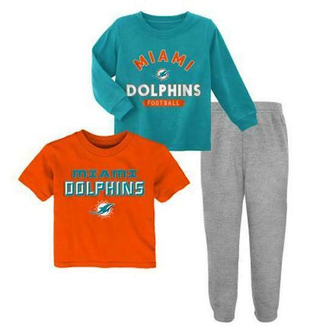 Outerstuff NFL Miami Dolphins Toddler 3 Piece Gift Set 4T