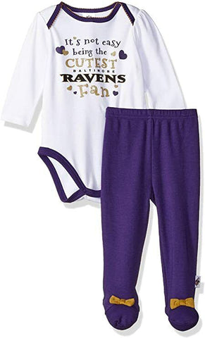 Gerber NFL Baltimore Ravens Girls Infant 3 Piece Set 3/6 Month
