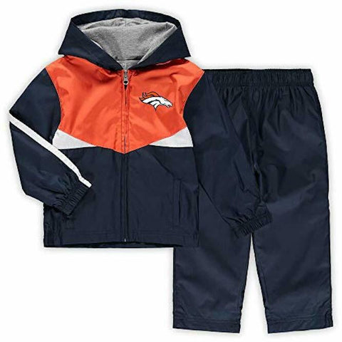 Outerstuff NFL Denver Broncos Toddler Full Zip Jacket and Pants Wind Suit
