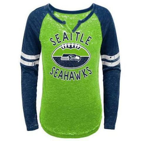 Outerstuff NFL Seattle Seahawks Junior Girls Long Sleeve Football Shirt