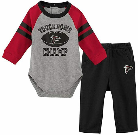 Outerstuff NFL Atlanta Falcons Touchdown Baby 2 Piece Creeper Set