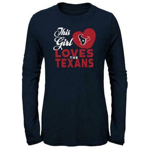 Outerstuff NFL Houston Texans Girls This Girl Loves Long Sleeve Shirt
