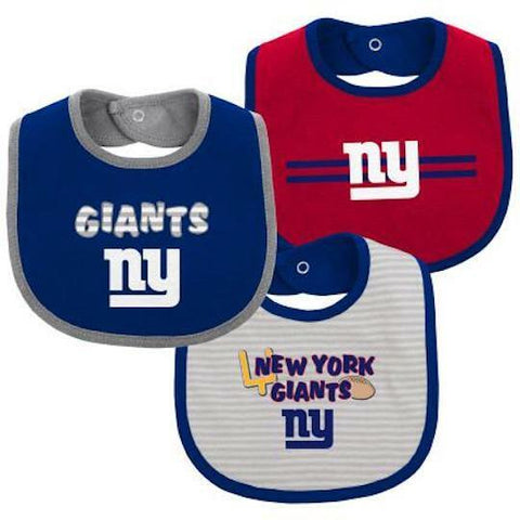 Outerstuff NFL New York Giants 3 Pack Bib Set