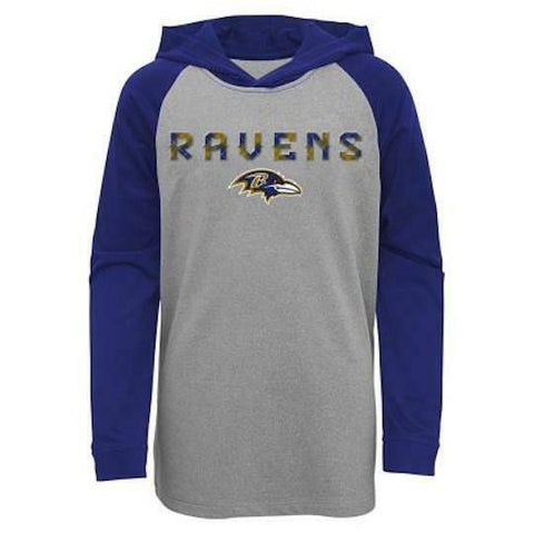 Outerstuff NFL Boys Baltimore Ravens Long Sleeve Light Weight Hoodie