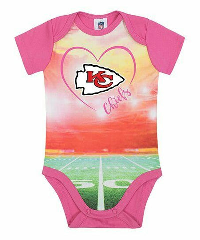 Kansas City Chiefs Baby Infant Bodysuit Pink