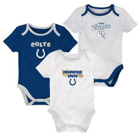 NFL Outerstuff Indianapolis Colts  3rd Quarter 3 Pack Baby Bodysuit