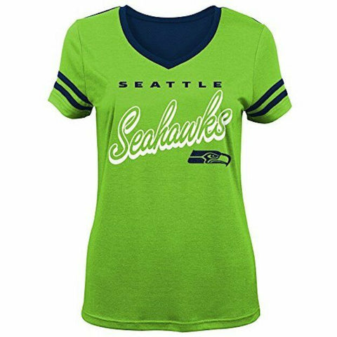 Outerstuff NFL Seattle Seahawks Girls Youth Girls Sound Wave Short Sleeve Tee
