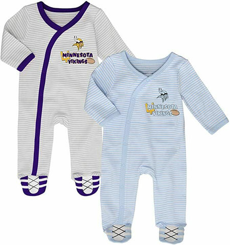 NFL Infant Sunday's Best Minnesota Vikings 2-Piece Coverall Pajamas Football