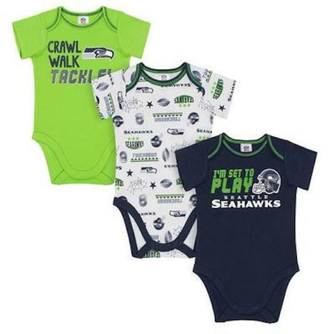NFL Gerber Seattle Seahawks 3 Pack Baby Bodysuit