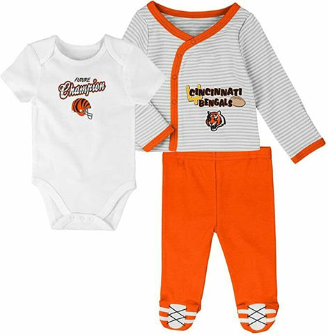 Cincinnati Bengals Infant Cardigan / Creeper / Pant Set