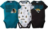 NFL Jacksonville Jaguars 3 Pack Short Sleeve Bodysuits 3-6 Month